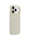 Etui Guess Peony Hot Stamp MagSafe do Apple iPhone 17 Pro beżowy