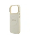 Etui Guess Peony Hot Stamp MagSafe do Apple iPhone 17 Pro beżowy