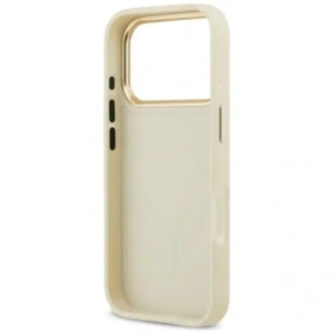 Etui Guess Peony Hot Stamp MagSafe do Apple iPhone 17 Pro beżowy