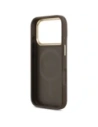 Etui Guess Peony Hot Stamp MagSafe do Apple iPhone 17 Pro brązowy