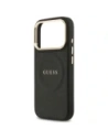 Etui Guess Peony Hot Stamp MagSafe do Apple iPhone 17 Pro czarny