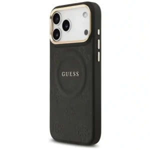 Etui Guess Peony Hot Stamp MagSafe do Apple iPhone 17 Pro Max czarny