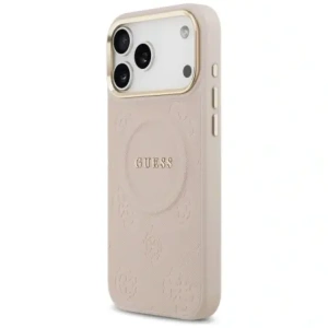 Etui Guess Peony Hot Stamp MagSafe do Apple iPhone 17 Pro Max różowy