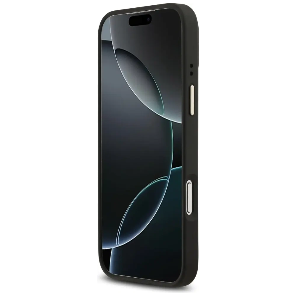 Etui Guess Peony Hot Stamp MagSafe do Apple iPhone 17 Pro Max czarny