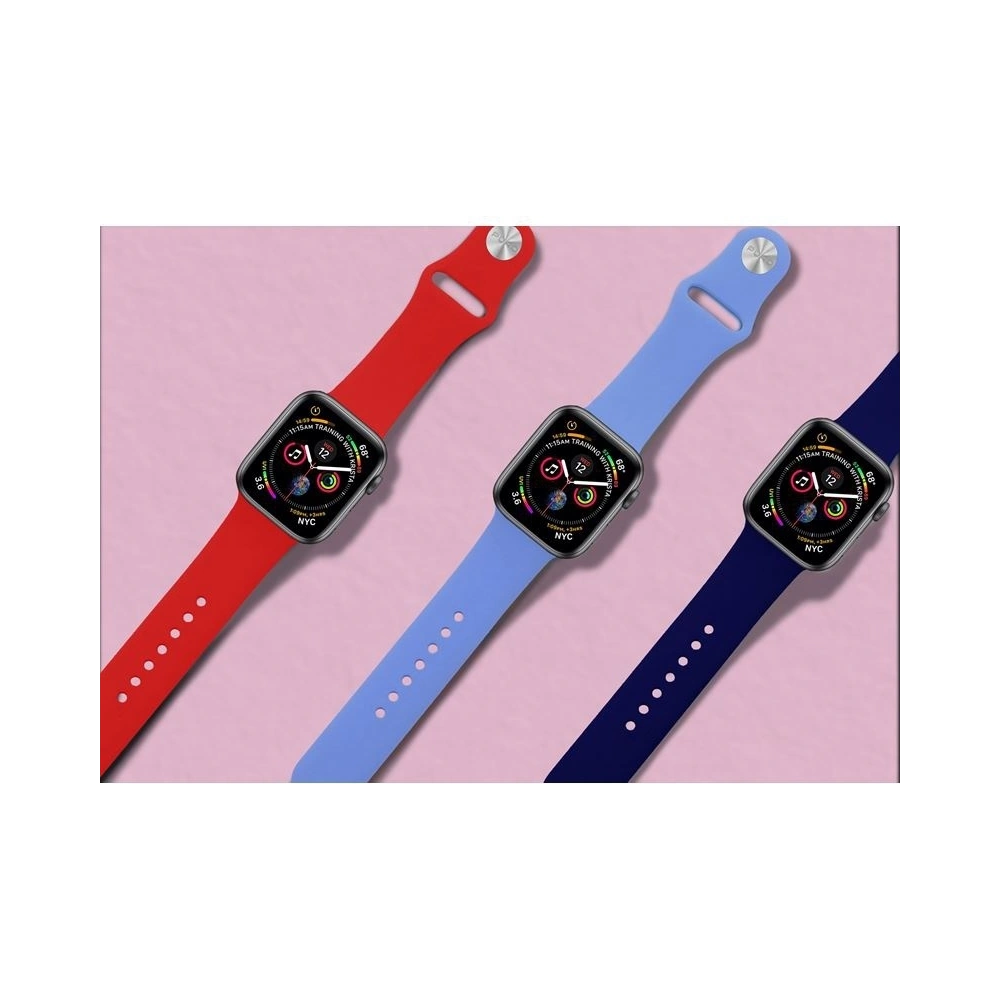 Elastyczny pasek PURO ICON Band Apple Watch 4/5/6/7/SE/8/9/Ultra 44/45/49mm (S/M & M/L) (granatowy)