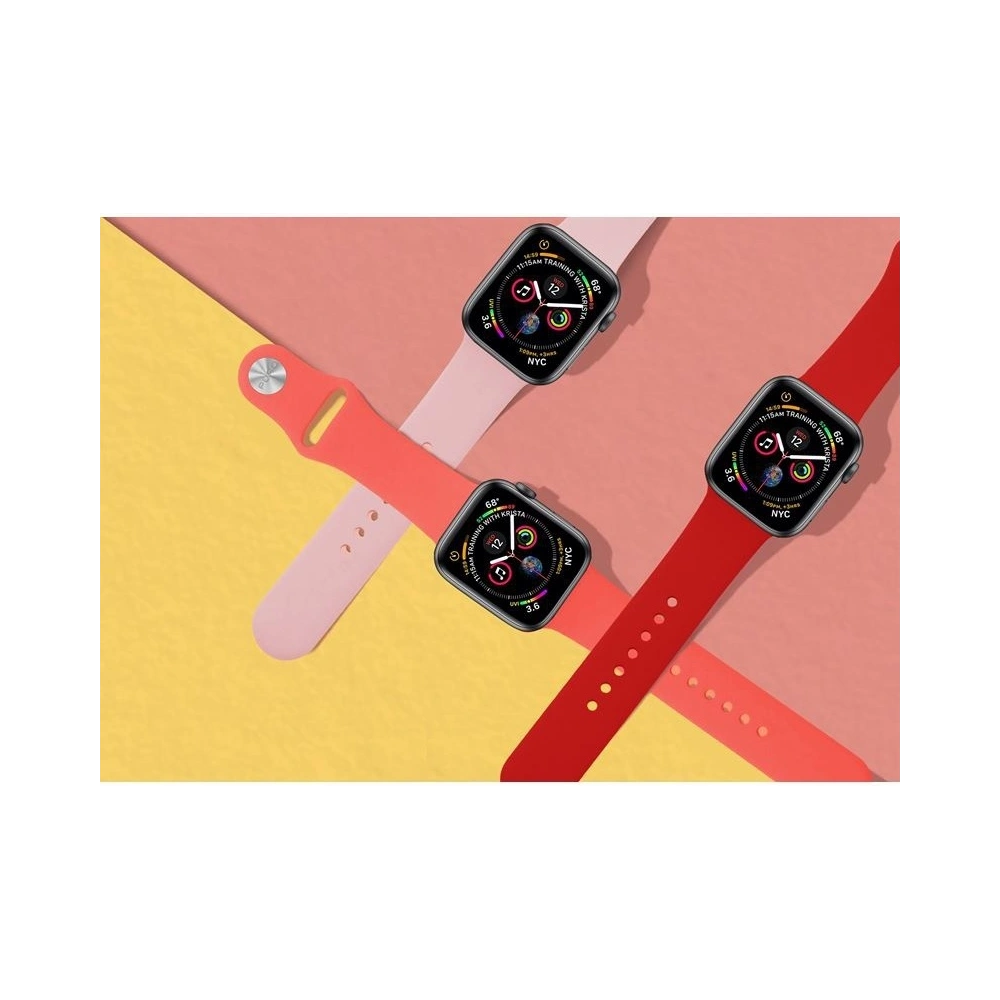 Elastyczny pasek PURO ICON Band Apple Watch 4/5/6/7/SE/8/9/Ultra 44/45/49mm (S/M & M/L) (granatowy)