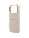 Etui Guess Peony Hot Stamp MagSafe do Apple iPhone 17 Pro różowy