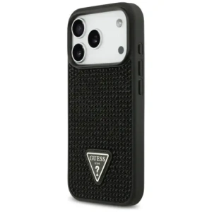 Etui Guess Rhinestone Triangle Logo do Apple iPhone 17 Pro czarny