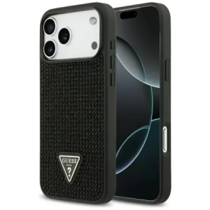 Etui Guess Rhinestone Triangle Logo do Apple iPhone 17 Pro Max czarny