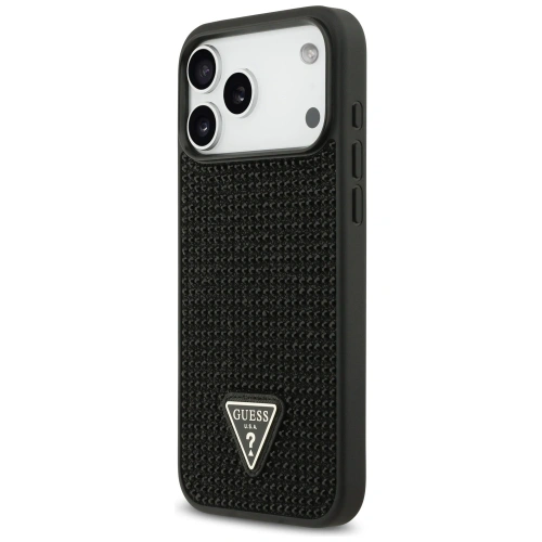 Etui Guess Rhinestone Triangle Logo do Apple iPhone 17 Pro Max czarny