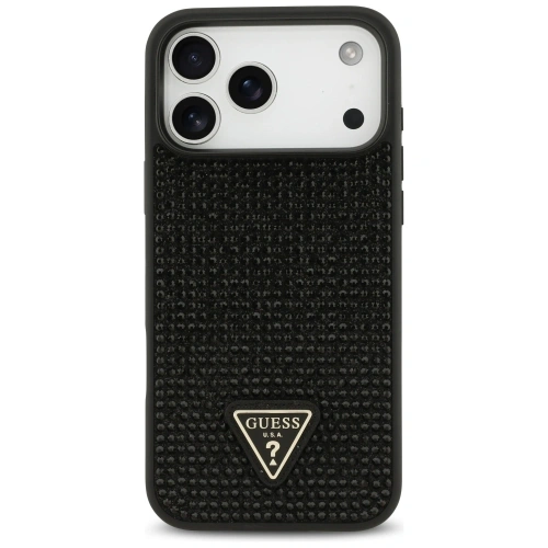 Etui Guess Rhinestone Triangle Logo do Apple iPhone 17 Pro Max czarny