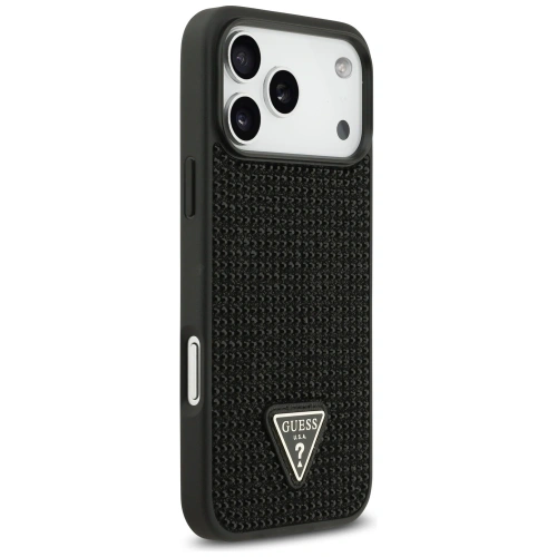 Etui Guess Rhinestone Triangle Logo do Apple iPhone 17 Pro Max czarny