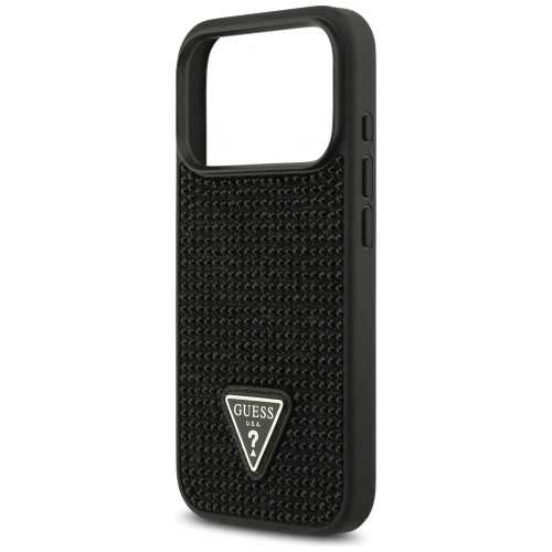 Etui Guess Rhinestone Triangle Logo do Apple iPhone 17 Pro czarny