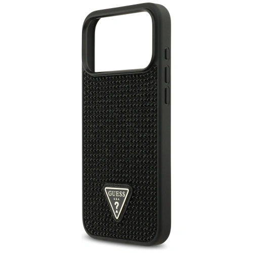 Etui Guess Rhinestone Triangle Logo do Apple iPhone 17 Pro Max czarny
