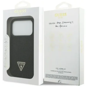 Etui Guess Rhinestone Triangle Logo do Apple iPhone 17 Pro czarny