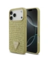 Etui Guess Rhinestone Triangle Logo do Apple iPhone 17 Pro Max złoty