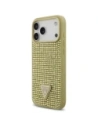 Etui Guess Rhinestone Triangle Logo do Apple iPhone 17 Pro Max złoty