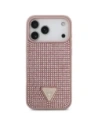Etui Guess Rhinestone Triangle Logo do Apple iPhone 17 Pro Max różowy