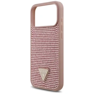 Etui Guess Rhinestone Triangle Logo do Apple iPhone 17 Pro Max różowy