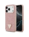 Etui Guess Rhinestone Triangle Logo do Apple iPhone 17 Pro różowy