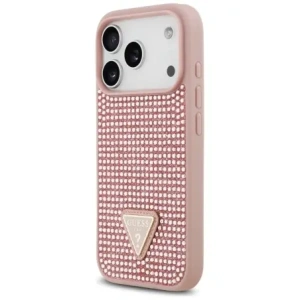 Etui Guess Rhinestone Triangle Logo do Apple iPhone 17 Pro różowy