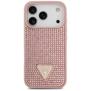 Etui Guess Rhinestone Triangle Logo do Apple iPhone 17 Pro różowy