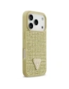 Etui Guess Rhinestone Triangle Logo do Apple iPhone 17 Pro złoty