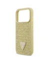 Etui Guess Rhinestone Triangle Logo do Apple iPhone 17 Pro złoty