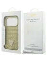 Etui Guess Rhinestone Triangle Logo do Apple iPhone 17 Pro złoty