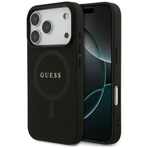 Etui Guess Saffiano Classic Logo MagSafe do Apple iPhone 17 Pro czarny