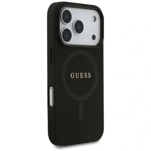Etui Guess Saffiano Classic Logo MagSafe do Apple iPhone 17 Pro czarny