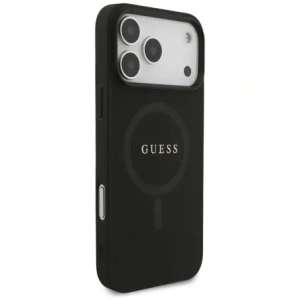 Etui Guess Saffiano Classic Logo MagSafe do Apple iPhone 17 Pro Max czarny