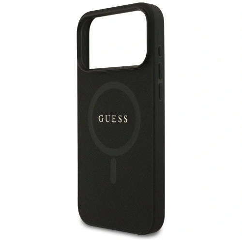 Etui Guess Saffiano Classic Logo MagSafe do Apple iPhone 17 Pro Max czarny