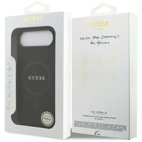 Etui Guess Saffiano Classic Logo MagSafe do Apple iPhone Air czarny