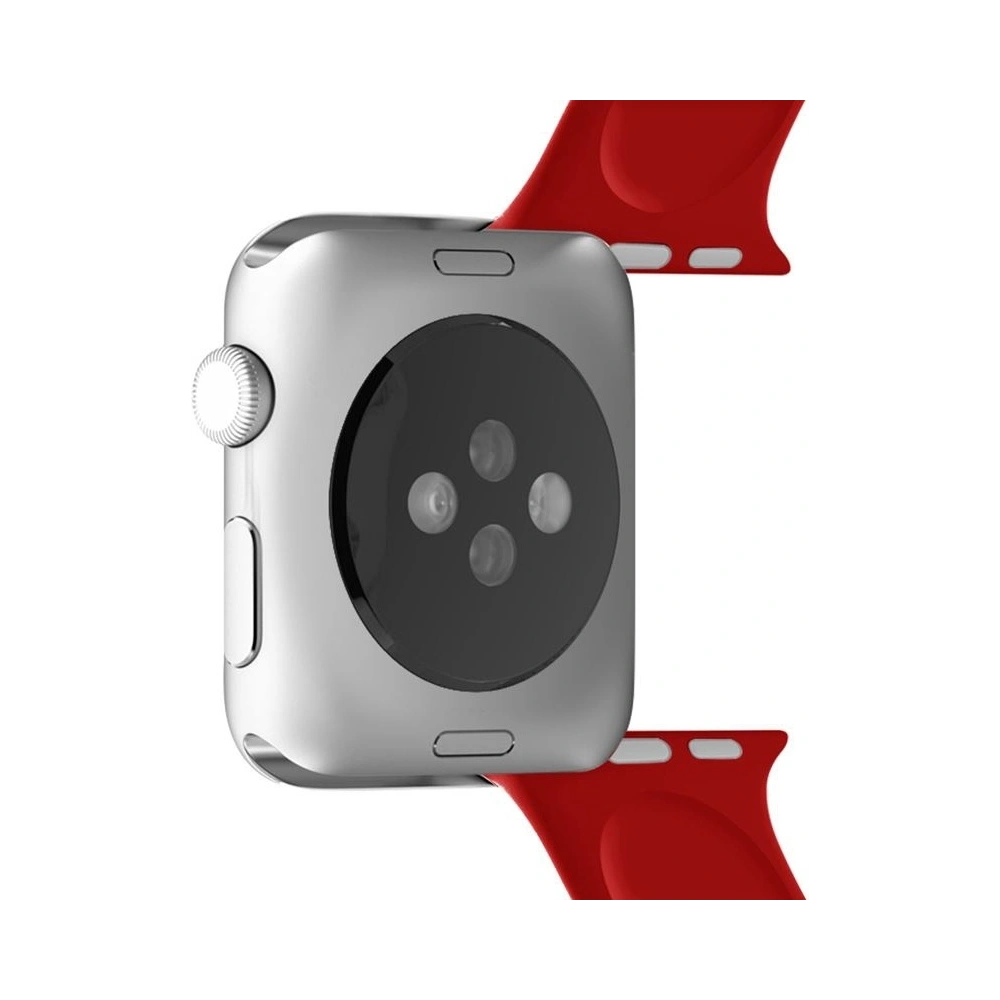 Elastyczny pasek PURO ICON Band Apple Watch 4/5/6/7/SE/8/9/Ultra 44/45/49mm (S/M & M/L) (czerwony)
