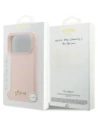 Etui Guess Silicone Script Metal Logo MagSafe do Apple iPhone 17 Pro różowy