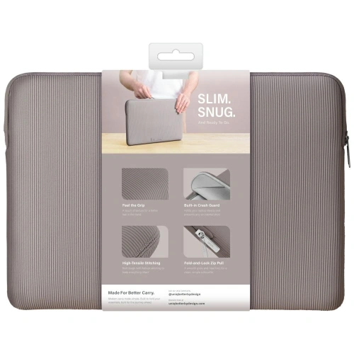 Torba na laptopa UNIQ Cyprus Ridge Edition Laptop Sleeve 16" water-resistant neoprene szary
