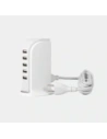 Ładowarka sieciowa DUDAO A5 EU 5xUSB-A z wbudowanym kablem sieciowym EU biały