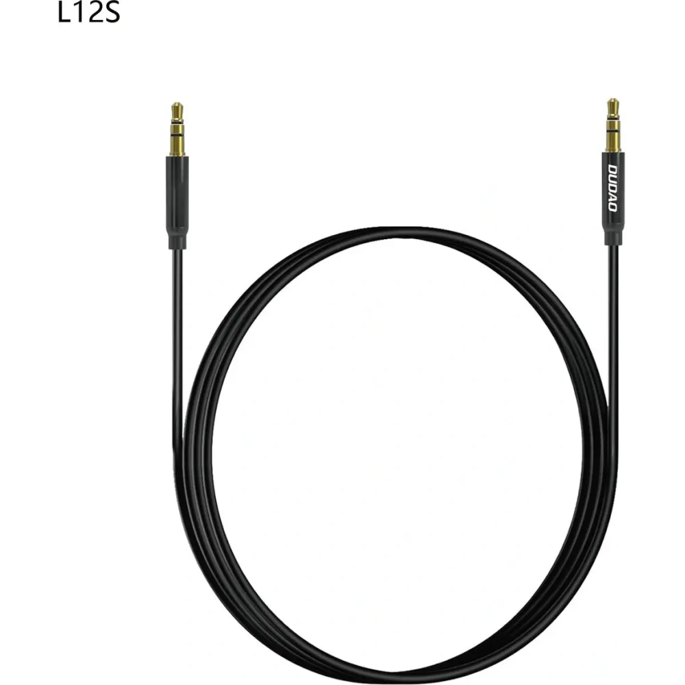 Kabel AUX DUDAO L12S mini jack 3.5mm 1m 3 polowy stereo czarny