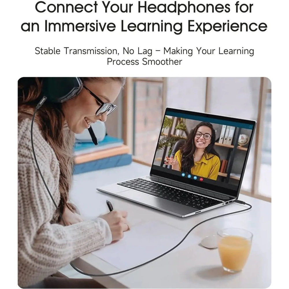 Kabel AUX DUDAO L12S mini jack 3.5mm 1m 3 polowy stereo czarny