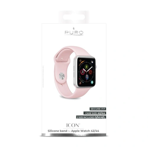 Kup Elastisches PURO ICON Band Apple Watch 4/5/6/7/SE/8/9/Ultra 44/45/49mm (S/M & M/L) (sandrosa) - PUR088PNK - {ean13} - Sklep Home Screen