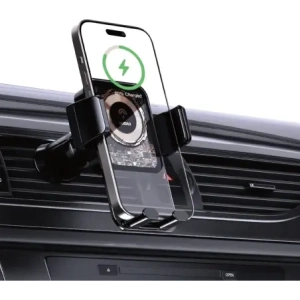 Uchwyt samochodowy DUDAO F19 zaciskowy z ładowarką indukcyjną 15W czarny
