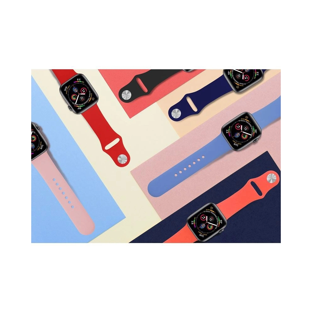 Elastyczny pasek PURO ICON Band Apple Watch 4/5/6/7/SE/8/9/Ultra 44/45/49mm (S/M & M/L) (piaskowy róż)