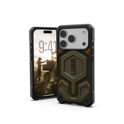 Etui UAG Urban Armor Gear Monarch Pro do Apple iPhone 17 Pro MagSafe (kevlar element green)