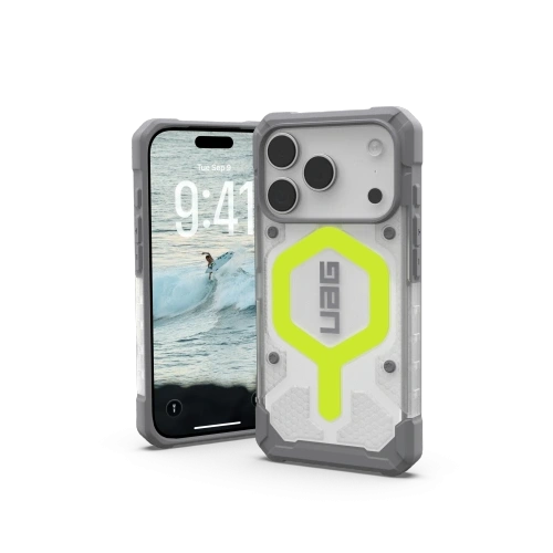 Etui UAG Urban Armor Gear Pathfinder Clear MagSafe do Apple iPhone 17 Pro MagSafe (active neon)