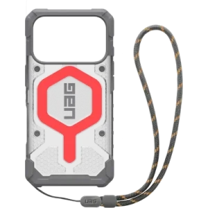 Etui UAG Urban Armor Gear Pathfinder Clear MagSafe Bundle do Apple iPhone 17 Pro MagSafe + smycz na nadgarstek (active lava)