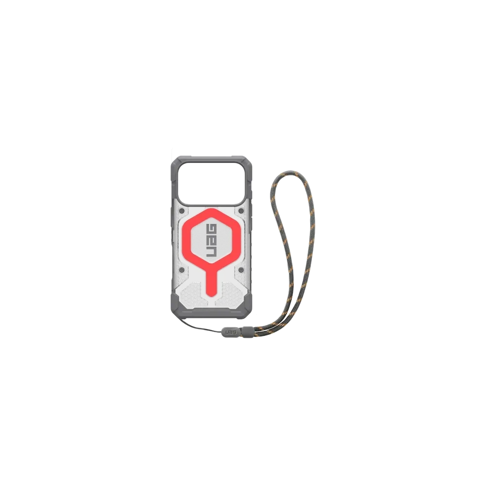Etui UAG Urban Armor Gear Pathfinder Clear MagSafe Bundle do Apple iPhone 17 Pro MagSafe + smycz na nadgarstek (active lava)