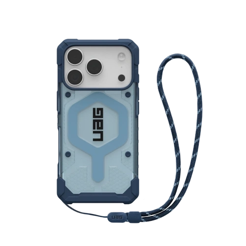 Etui UAG Urban Armor Gear Pathfinder Clear MagSafe Bundle do Apple iPhone 17 Pro MagSafe + smycz na nadgarstek (blues)