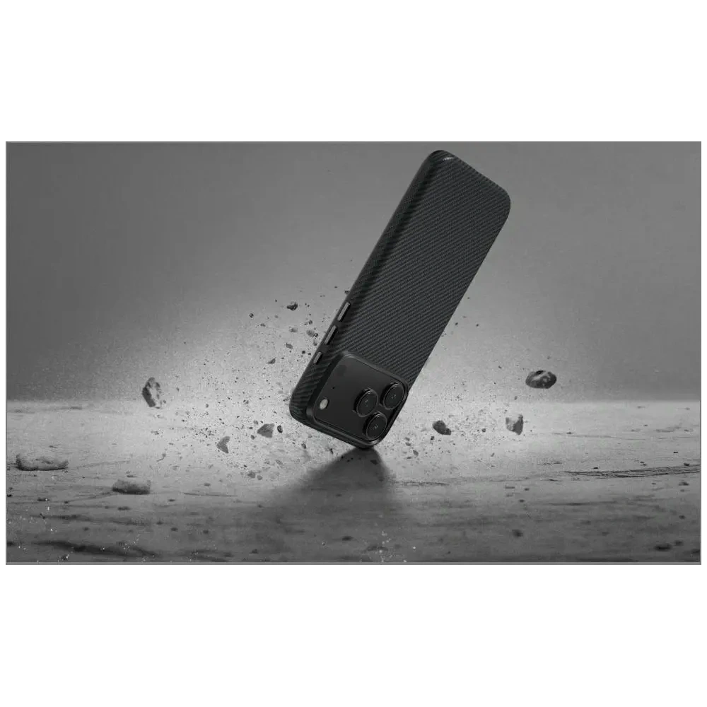 Etui PITAKA Aramid ProGuard do Apple iPhone 17 Pro czarno szary