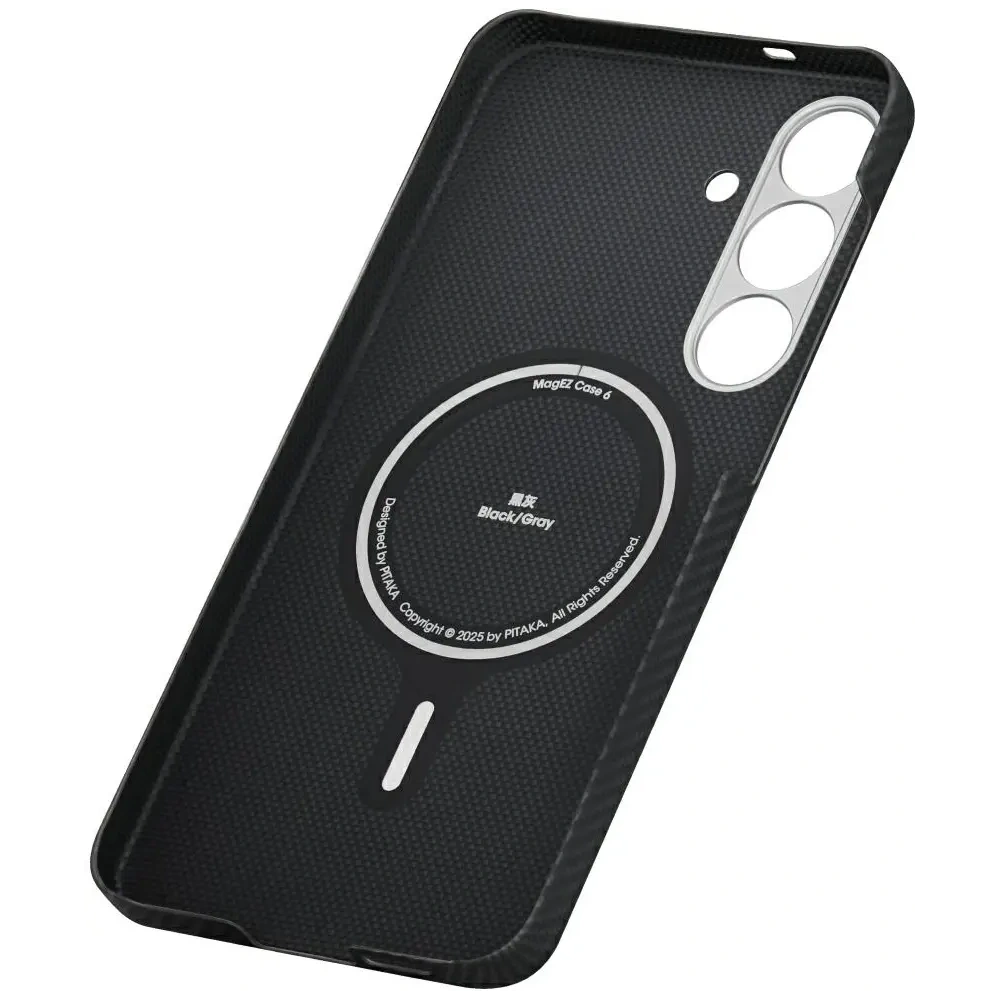Etui PITAKA Ultra-Slim MagSafe do Samsung Galaxy S25 czarno szary